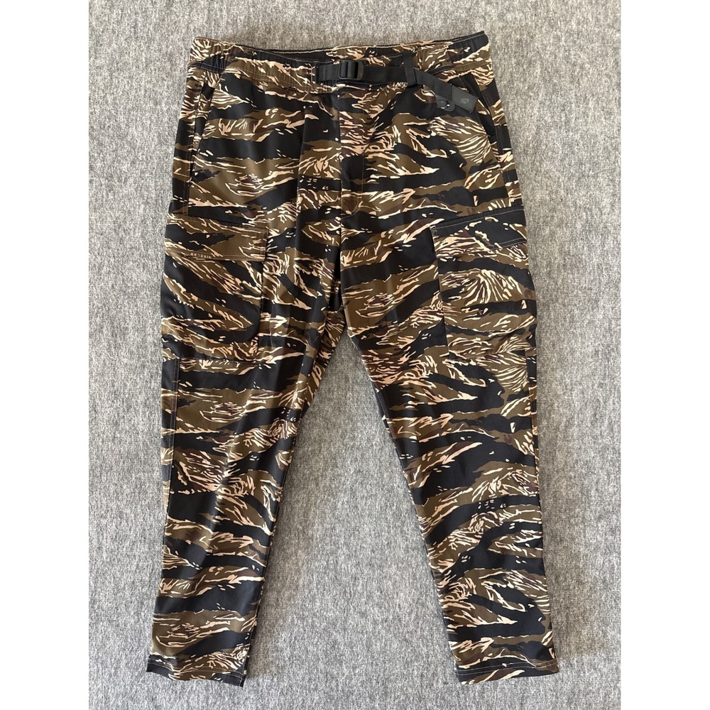 NikeLab Mens Tiger Camo Cargo Pants Tapered Ankle Zip Brown‎ Green XL 916431-235